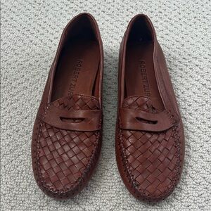 Robert Zur Woven Leather Loafers in Rich Brown